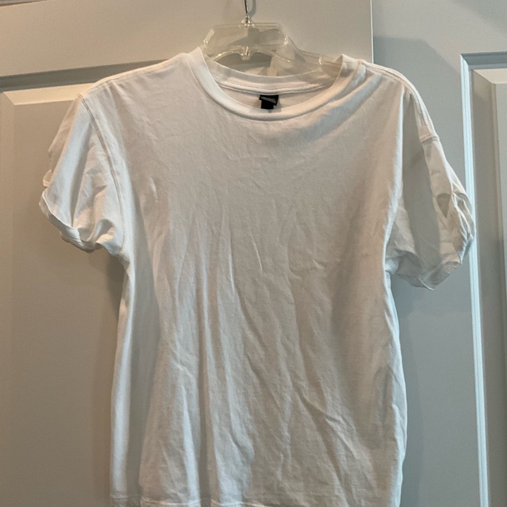 Target White Tshirt with detailed sleeves